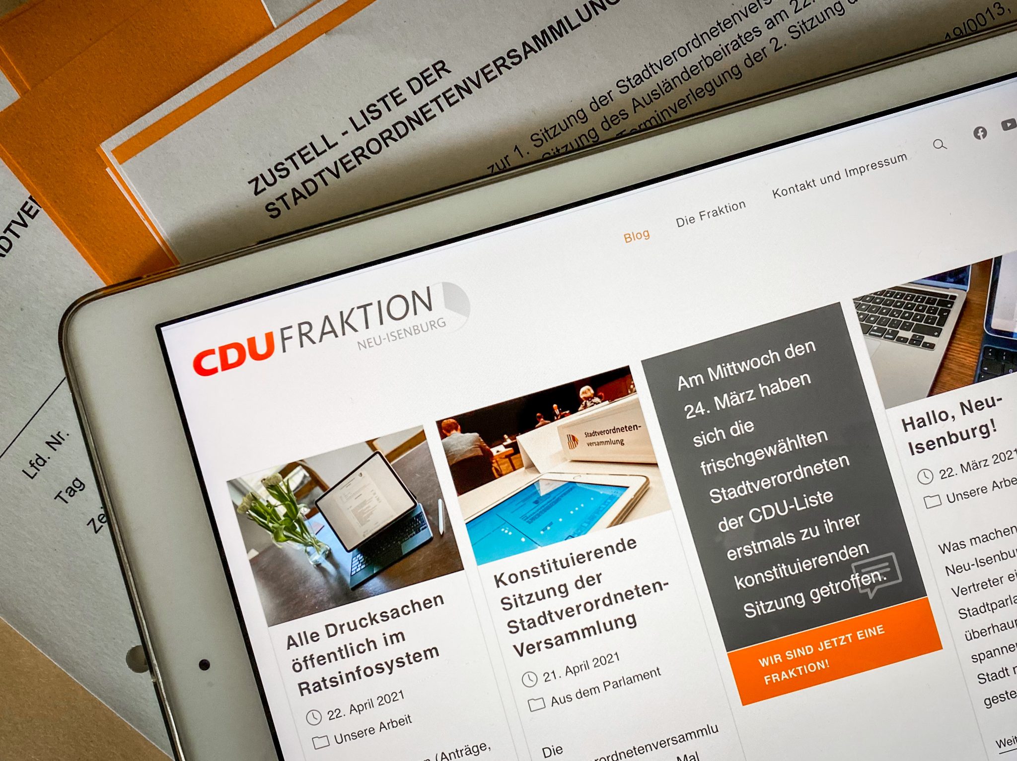 Die CDU-Fraktion bloggt! Neue Website berichtet ab sofort von der Arbeit im Stadtparlament